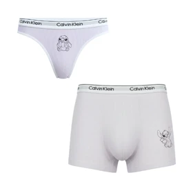 ست شورت کاپلی کبریتی طرح استیچ سفید