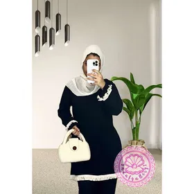مانتو بابوس بنددار کوتاه اسپورت