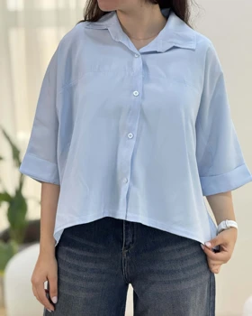 شومیز باکسی راشا کتان