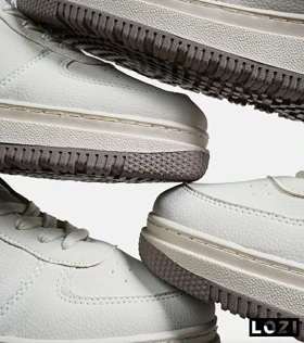کفش کتانی مردانه و زنانه کرم قهوه ای نایک NIKE AIR FORCE مدل 6401