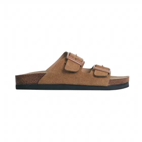 صندل دو بند زنانه مدل برکین_عسلی کد 1971