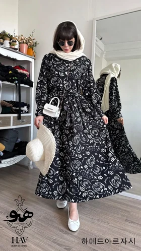 مانتو پیراهنی طرح اماراتی