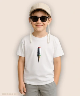 تیشرت بچگانه نوستالژی طرح مداد