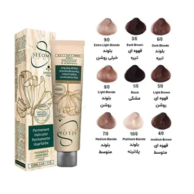 رنگ مو بدون آمونیاک سلوم پلاس سری طبیعی مدل SELOM PLUS HAIR COLOR