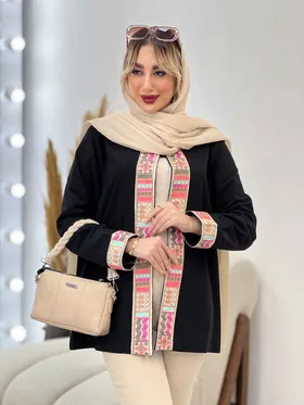 مانتو جلو باز خرجه کار هندی