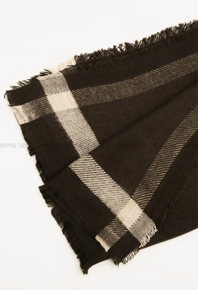 شال بافت موهری حاشیه‌دار کد1004703