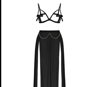 ست دامنی مشکی برند هارنی کد 9038