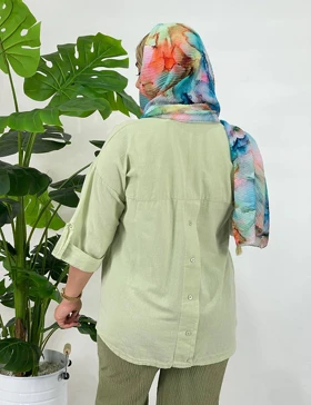 شومیز پشت دکمه ارغوان کد : sh1014
