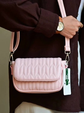 کیف دوشی زنانه بنو مدل آریاد کد 4875 (صورتی روشن)