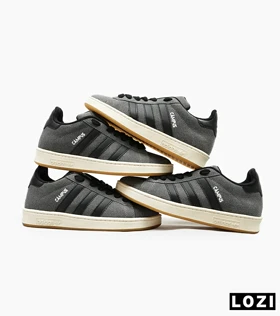 کفش کتانی مردانه طوسی مشکی ADIDAS Campus