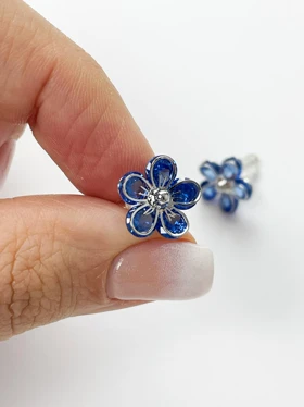 گوشواره کریستال گل