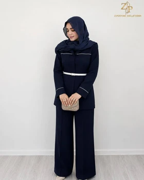 کت و شلوار زنانه کرپ مغزی دوزی کارمن