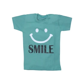 ست تیشرت آستین کوتاه و شلوارک بچگانه مدل لبخند کد PJ1152 رنگ سبز