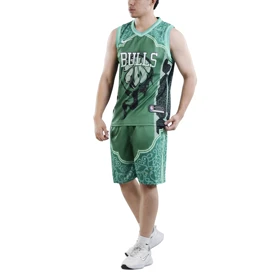 ست رکابی و شلوارک بسکتبالی شیکاگو بولز مدل Nike-DRI FIT-5B104 سبز