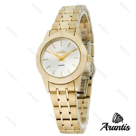 ساعت الکسا A0098 زنانه طلایی صفحه سفید w-10086