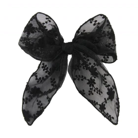 گیره مو زنانه طرح پاپیونی گل‌دار