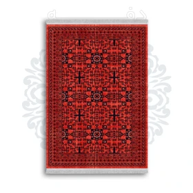 *جدید* فرشینه از جنس پارچه شانل مخمل ترک طرح فانتزی برند دفه کد 781