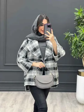 پالتو چهارخونه تک دکمه