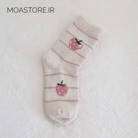 جوراب حوله ای توت فرنگی