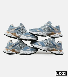 کفش کتانی مردانه و زنانه آبی کرم NEW BALANCE 9060