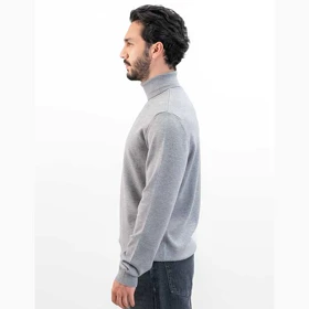 پلیور بافت یقه اسکی اسلیم فیت مردانه - 03252356