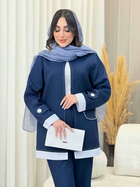 ست مانتو آستین پاگن و شلوار
