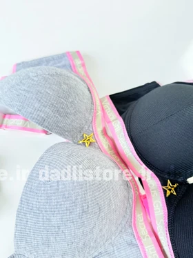 ست شورت و سوتین فنردار کبریتی بند اسپورت پاستلی