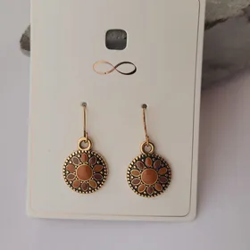 گوشواره آویز طرح شمس و گل