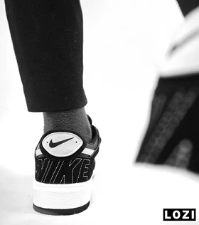 کفش کتانی مردانه مشکی سفید NIKE AIR JORDAN