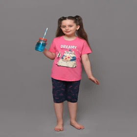 تیشرت شلوارک دخترانه جانا کد 3158