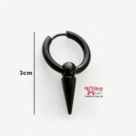 گوشواره حلقه‌ای آویز دار دخترانه و پسرانه اسپرت استایل پانک راک