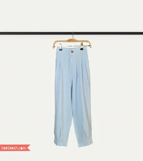 شلوار لینن آبی