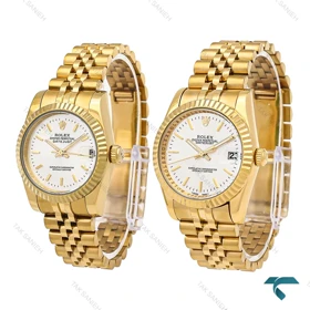 ساعت ست رولکس طلایی صفحه سفید خطی Rolex-6638-S