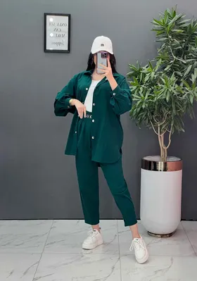 ست مانتو شلوار لینن کمربند Dior