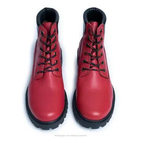 بوت تی‌تی گازولین کارمین غلیظ - GAAZOLIN TT Boots Deep Carmine
