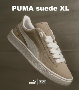 کفش کتانی ورزشی کرم مردانه و زنانه PUMA suede XL مدل 7477