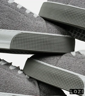 کفش کتانی مردانه طوسی سفید PULL & BEAR مدل 7450