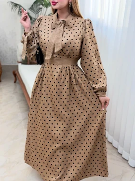 پیراهن هانا 0710 (نسکافه ای)