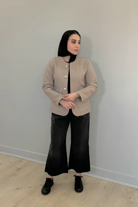 کت ژاکارد پفکی