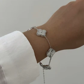 دستبند ون کلیف الحمبرا پنج گل مسترکوالیتی کد 809