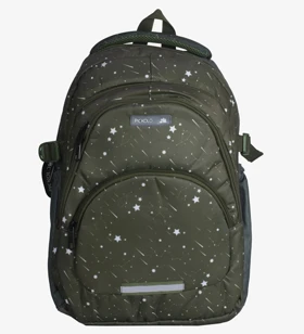 کوله پشتی مدرسه طرح دار مدل زیتونی white stars