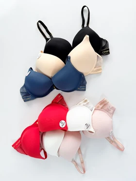 سوتین اسفنجی فنر دار جلو باز شو وسط نگین