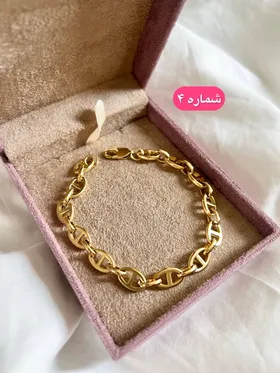 دستبند استیل طرح طلا با آبکاری نقره
