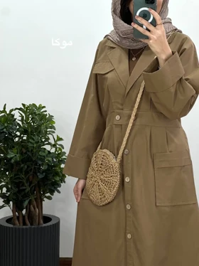 مانتو بلند لینن لیرا 1