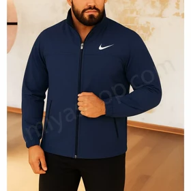 کاپشن مردانه نایکی سرمه ای ضد آب مدل سانتانا با آستر داخلی