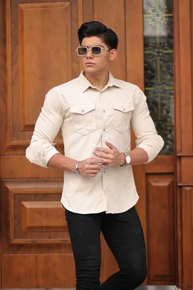 پیراهن کبریتی ریز کرم جذاب و شیک 2026