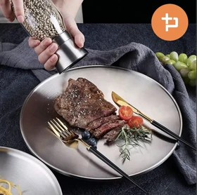 بشقاب استیل سیلور یونیک پلاس / unique plus در 7 سایز