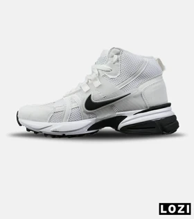 کفش کتانی ساق‌دار مردانه و زنانه سفید مشکی Nike cushlon مدل 7607