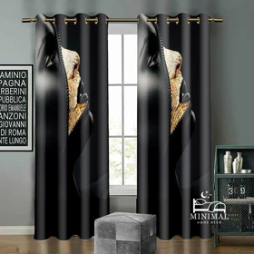 پرده اسپرت طرح چهره زن مدل W4923