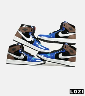 کتانی ساق‌دار زنانه و مردانه آبی مشکی قهوه ای Nike air jordan 1